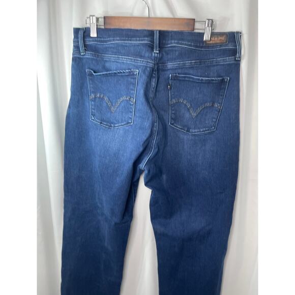 Levi's denim blue jeans women's size 16 512 Straight Leg * FLAW - see descri * - Picture 4 of 14